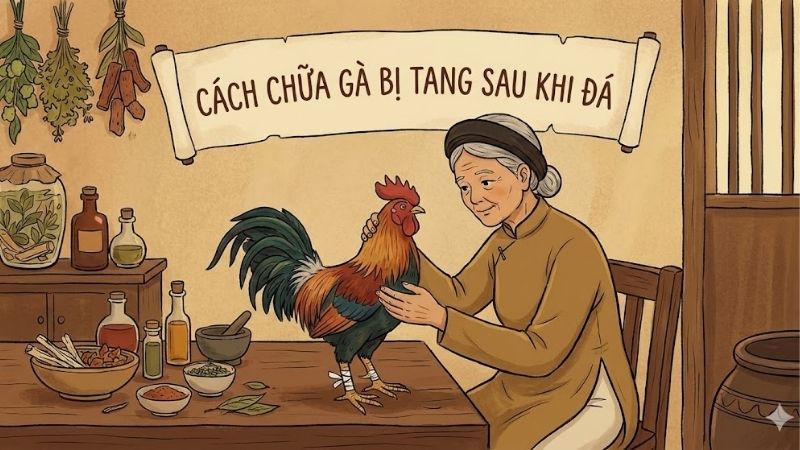 Cách chữa gà bị tang sau khi đá – Cách chăm sóc đúng cách 5 cach-chua-ga-bi-tang-sau-khi-da