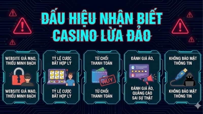 Dấu hiệu nhận biết Casino lừa đảo – Cách phòng tránh và bảo vệ tài khoản 2 dau-hieu-nhan-biet-casino-lua-dao