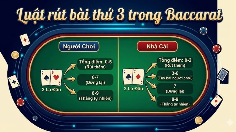 Luật rút bài thứ 3 trong Baccarat – Cách áp dụng và các quy tắc cần biết 7 luat-rut-bai-thu-3-trong-baccarat