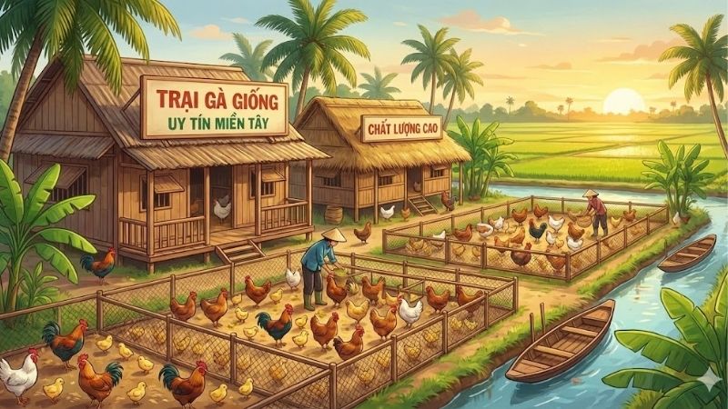 Trại gà giống uy tín miền Tây – Cách chọn lựa trại gà chất lượng 6 trai-ga-giong-uy-tin-mien-tay